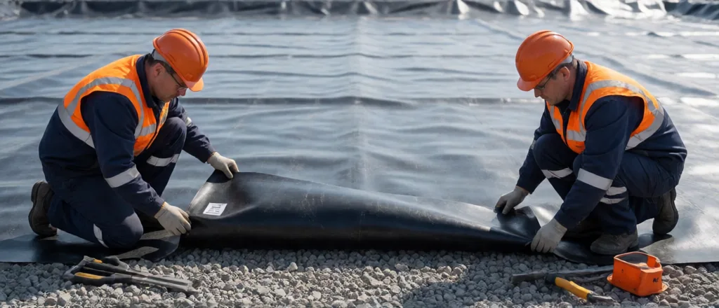 Геомембрана HDPE для фундамента и отмостки: технология укладки — монтаж